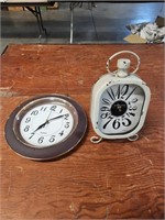 (2) Decorative Analog Clocks