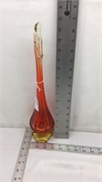 D1) VINTAGE ART GLASS AMBERINA SWUNG STRETCH