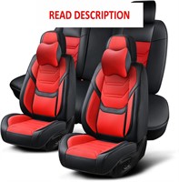 $160  Full Set Car Seat Covers  Leather (Black&Red