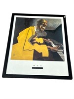 Framed Justin Bua "Piano Man" art print