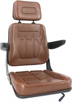 $100  Forklift Seat  Komatsu Style  Brown w/ Armre