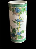 Vintage Japanese hand painted ceramic vase
