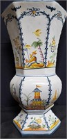 Vintage Hand Painted Alcora Chinoiserie Vase