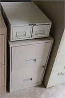 2 Drawer Metal Filing Cabinet w/ Index File