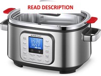 $150  6 Quart Slow Cooker  10 in 1  Stainless Stee