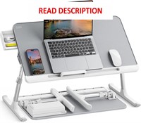 SAIJI Laptop Bed Tray Table  Adjustable  Gray