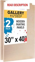 $90  30x40 Birch Wood Pouring Panels  2-Pack