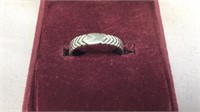 OF) UNIQUE STERLING RING,INSCRIBED WITH THE "LUCK"