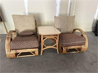 Bamboo Patio Set (2 Chairs & Table)