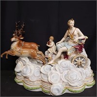 Large late 19th c. Meissen group of Diana