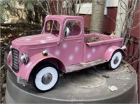 Pink Metal Truck Planter