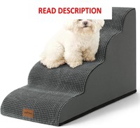 $50  High Density Foam Dog Stairs  4 Tiers  Gray