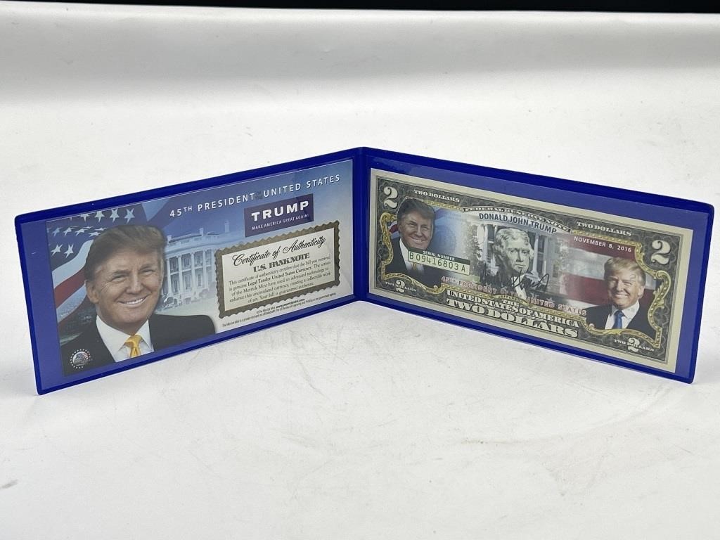 Donald Trump commemorative $2 dollar bill with
