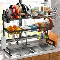$65  Stainless Dish Rack (31-39.5Lx12Wx34H in.)