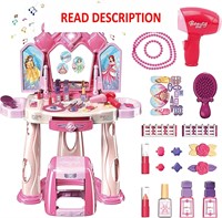 $46  Play Makeup Table Set with Stool  Toddlers 2-