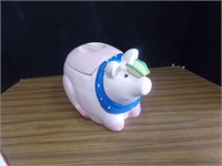 Pig and Butterfly cookie jar