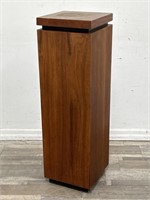 Mid century walnut wood pedestal