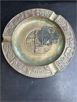 Vintage Asian brass ashtray