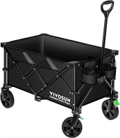 $91  VIVOSUN Folding Wagon  Universal Wheels  Blac