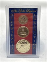 24k gold layered Bicentennial coin collection