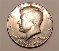 Bicentennial Kennedy half dollar with a Denver