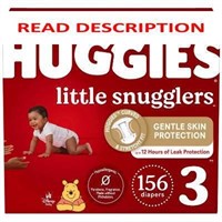 $52  Huggies Snugglers Diapers  Size 3  156ct