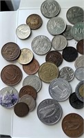 OF) Coins from around the world.
