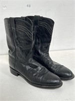 Men’s vintage Justin black leather cowboy boots