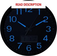 $38  Plumeet 14 Light Clock  Blue/Black Shell