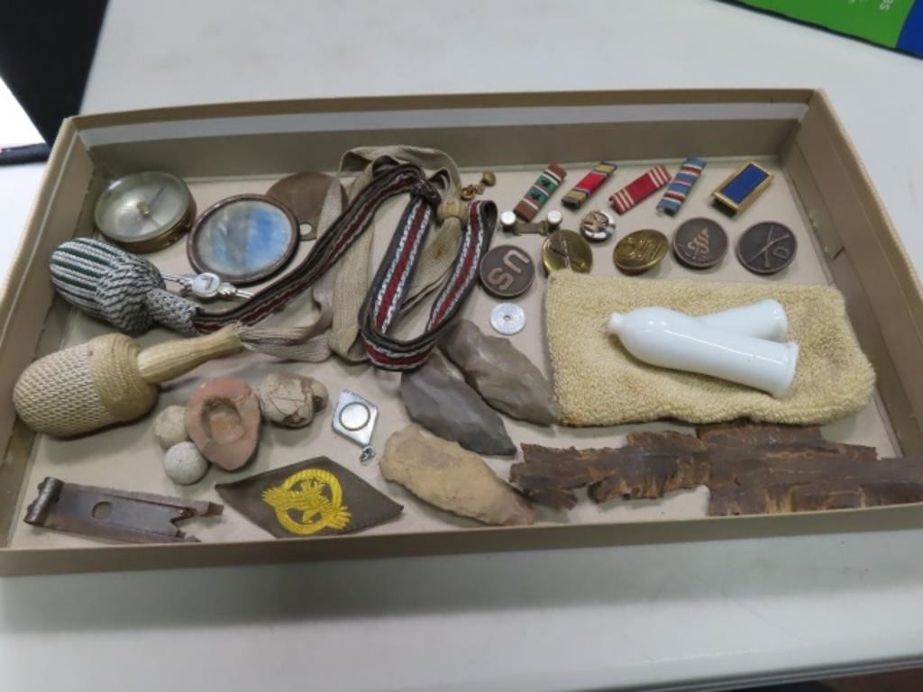 early Military pre WWII Memorabilia boxfull