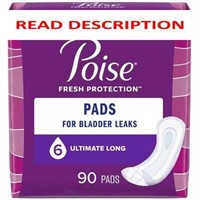 $47  Poise Postpartum Pads - Ultimate  Long  90ct