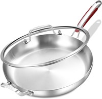$99  14-Inch Tri-Ply Steel Skillet with Lid