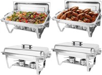 $160  IMACONE 4-Pack 8QT Stainless Steel Chafers