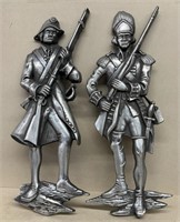 Revolutionary soldiers cast aluminum wall hangings