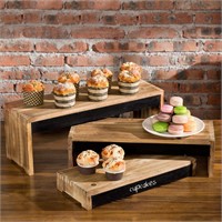 $75  MyGift 3-Tier Rustic Wood Cake Display Stand