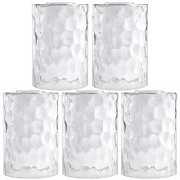 Rivqahra 5 Pack Clear Hammered Glass Lamp Shade Re
