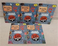 C12) 5 Packs 1995 Express Yourself Jean Tattoos