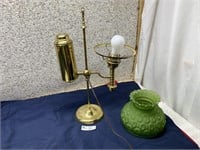 Lamp with green shade