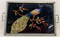 Art Deco Peacock tray