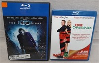 C12) 2 Blu Ray Movies Dark Knight Four Christmases