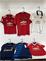 6 Nike & Adidas soccer jerseys - some new with