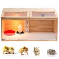 Large Wooden Brooder Box for Chicks with Bulb Set