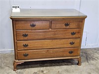 dresser - solid wood with glass top