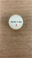 C13) POLISH POWER  THIS END UP Golf Ball