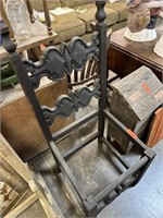ANTIQUE SPANISH MISSION STYLE CHAIR (NO SEAT)