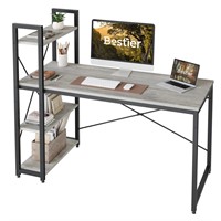 Bestier Computer Desk with Storage Shelves - 55 In