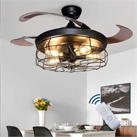 $170  42 DLLT Ceiling Fan with Lights  Retractable