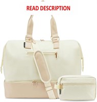 $47  Weekender Bag with Shoe Compartment  Beige