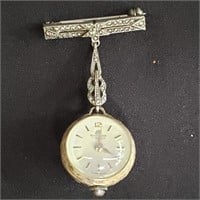 Bucherer 17-jewel brooch watch