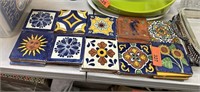 LARGE LOT OF MIXED SPANISH STYLE TILES